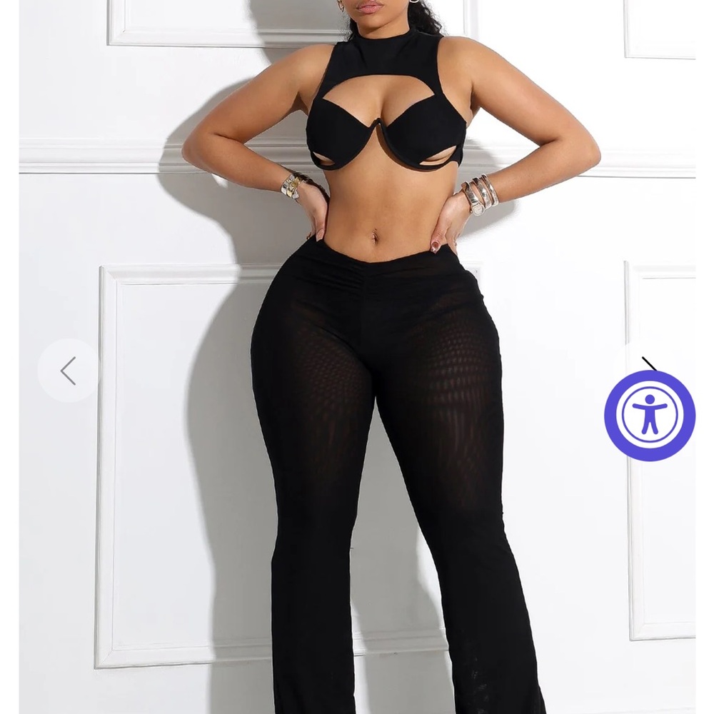 EDGE Carroll Mesh Wired Bustier Top & Pants SET